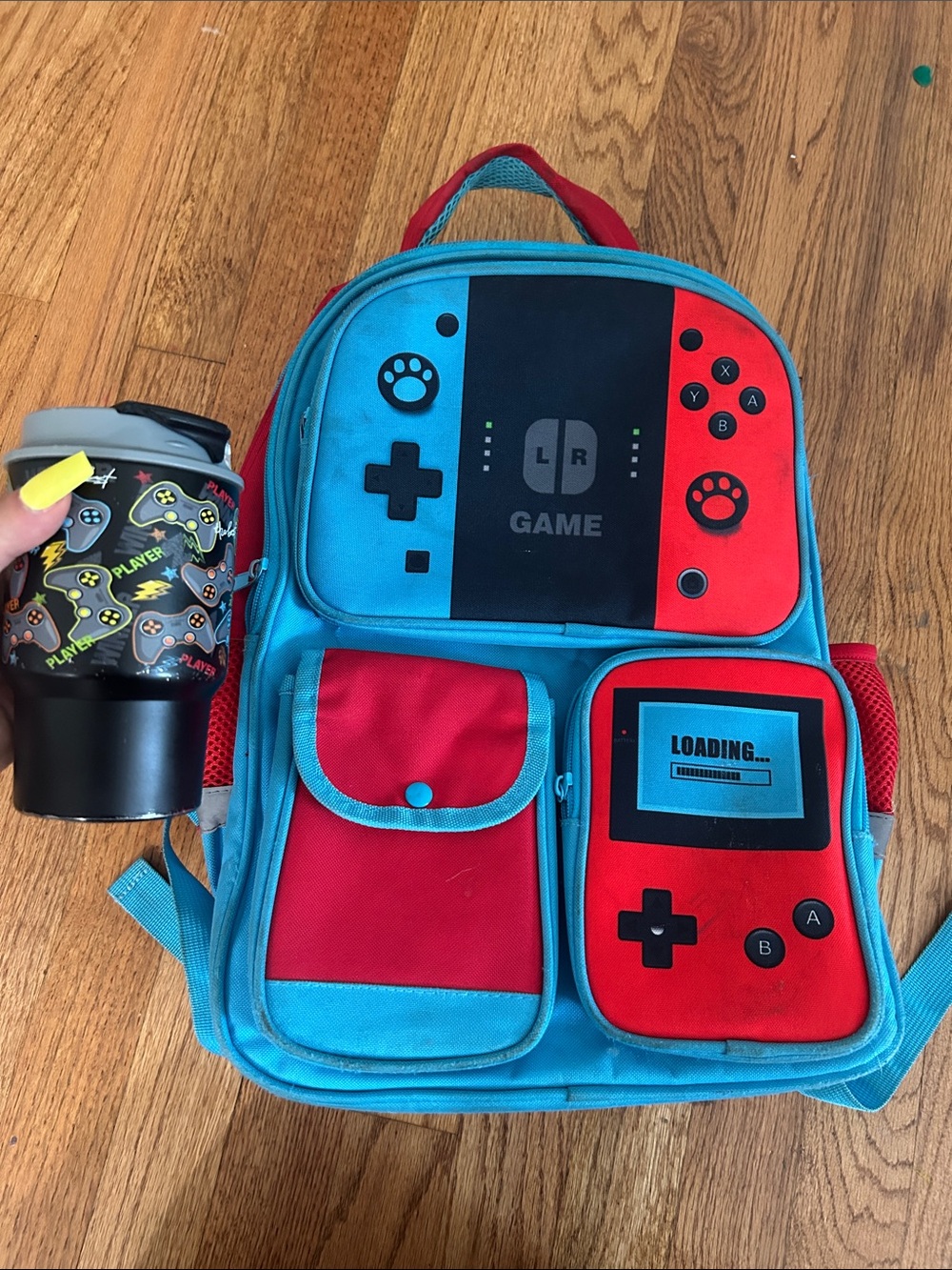 Game Over Video Game School Bookbag and Water Bottle - Pre K Kindergarten